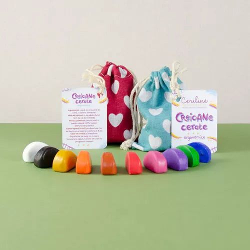 Ceriline - creioane cerate ergonomice, pachet 2x10 culori